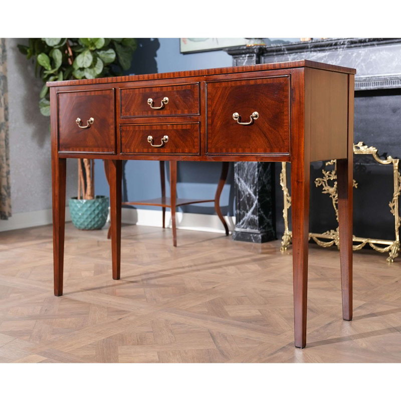 Desserte large en bois d’acajou à 4 tiroirs 47" Kittleson