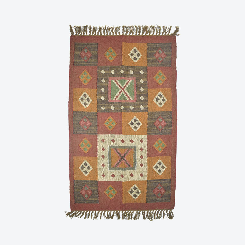 Aoi Geometric Hand Woven 90cm X 150cm Indoor / Outdoor Area Rug