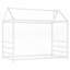 Lit plateforme simple en métal avec toit et cheminée (aucun sommier requis, durable)-1853144857-1853144856