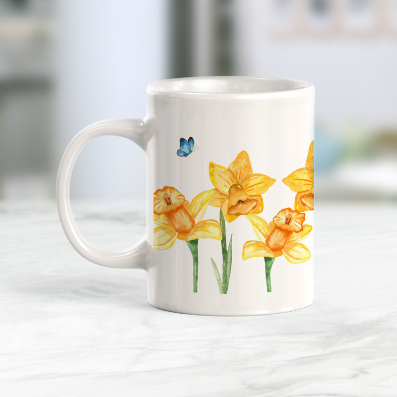 Tasse à café 15 oz Daffodils, 15 oz, Céramique