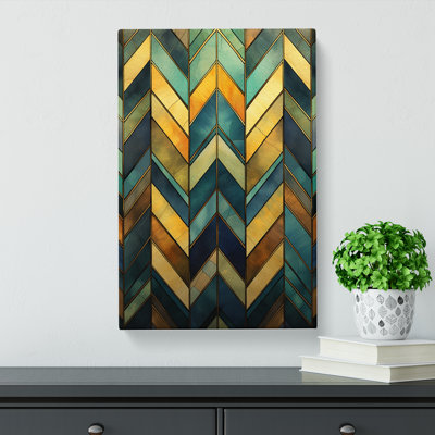 Chevrons Nouveau - Wrapped Canvas