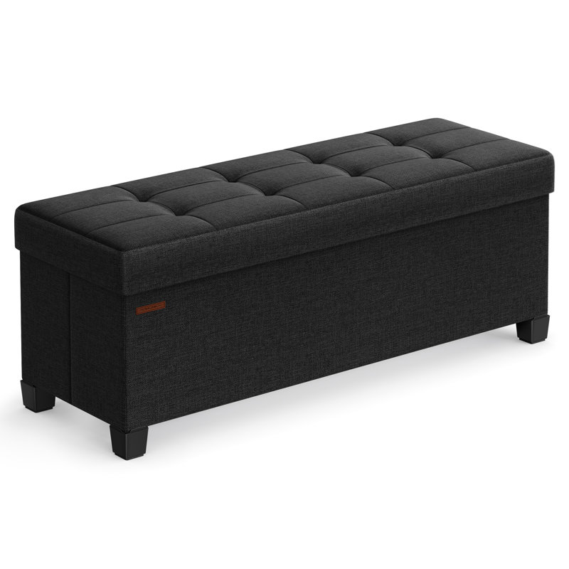 110cm Wide Rectangle Solid Colour Standard Ottoman with Storage