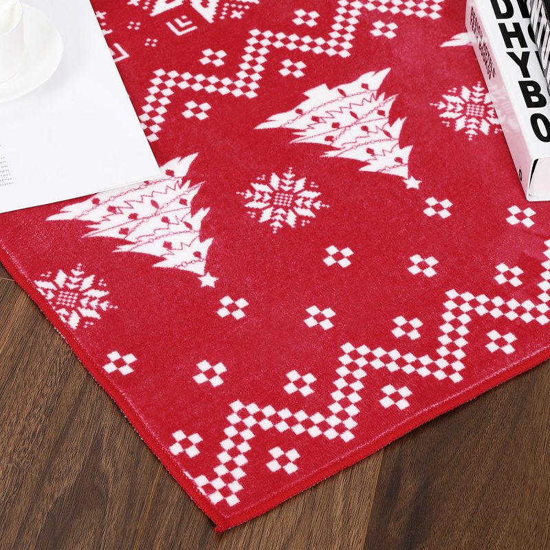 Tapis décoratif de Noël pour salle à manger, Rond 4 pi