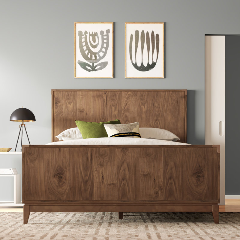 Lit standard en bois massif Villeparis, Reine