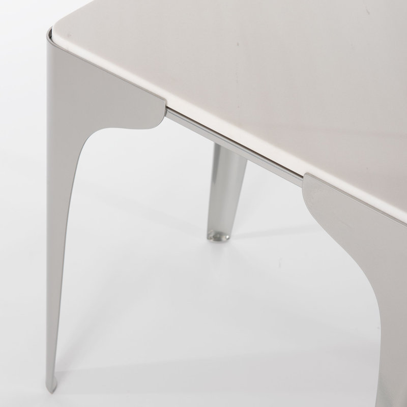 Cove Marble Top Side Table, Sterling