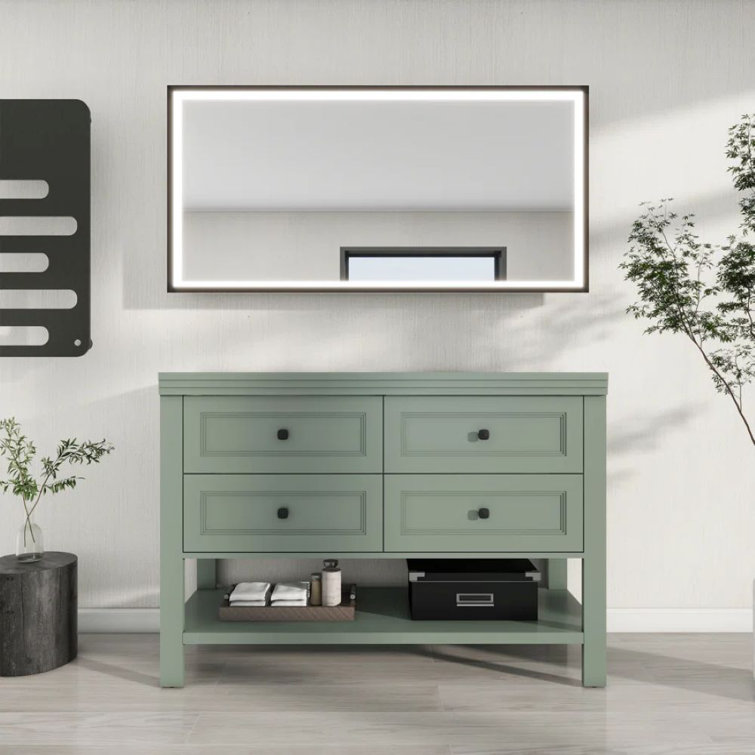 48'' Double Bathroom Vanity Base Only, Sink not Included