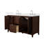 Palmilla 60" Freestanding Double Bathroom Vanity with Cultured Marble Top-168728337-168728350