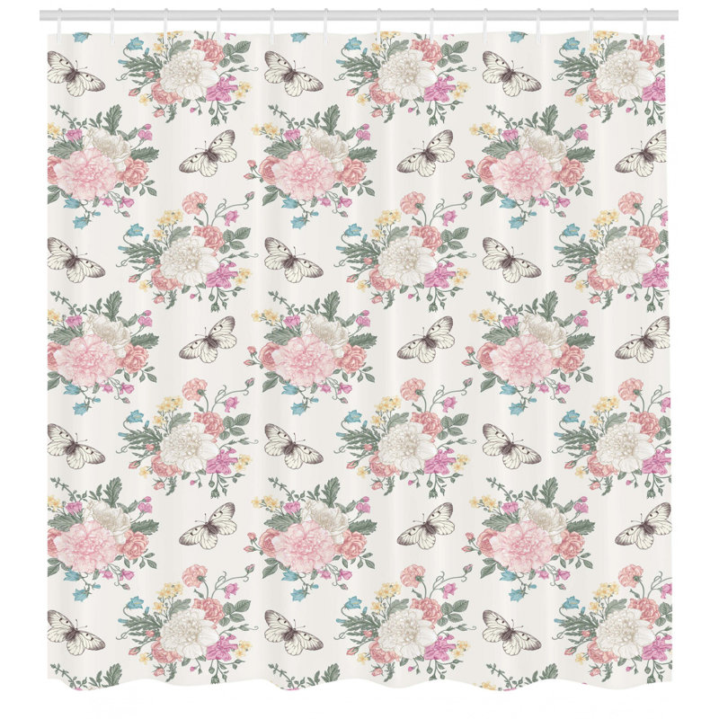 Shower Curtain with Hooks Included, 75" H x 69" W