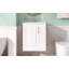 Meuble-lavabo mural avec lavabo, porte à fermeture en douceur et tablettes ouvertes pour les salles de bain modernes