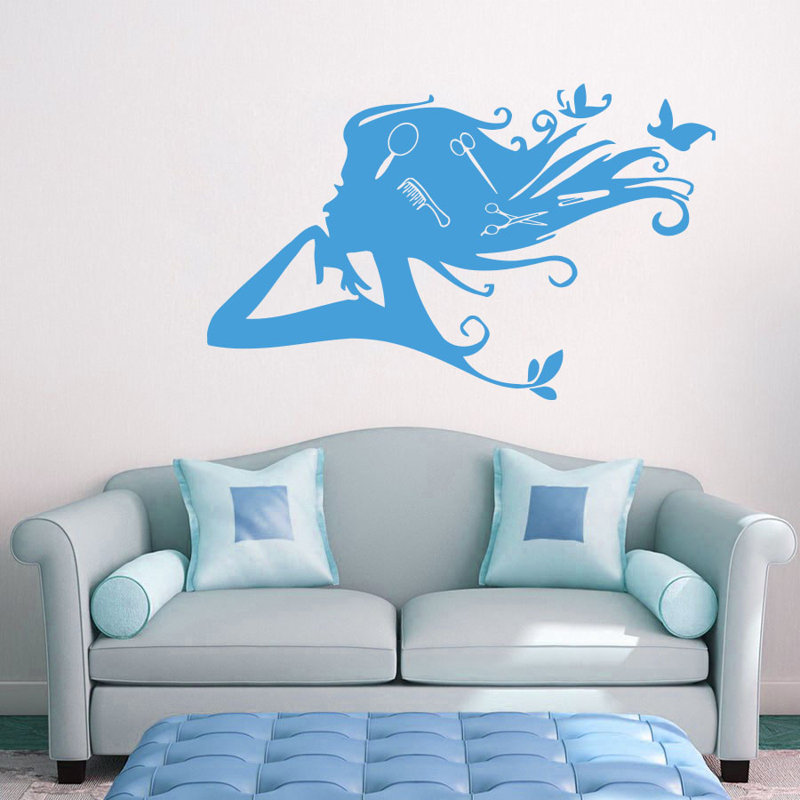 Décalcomanie murale salon, Bleu givré