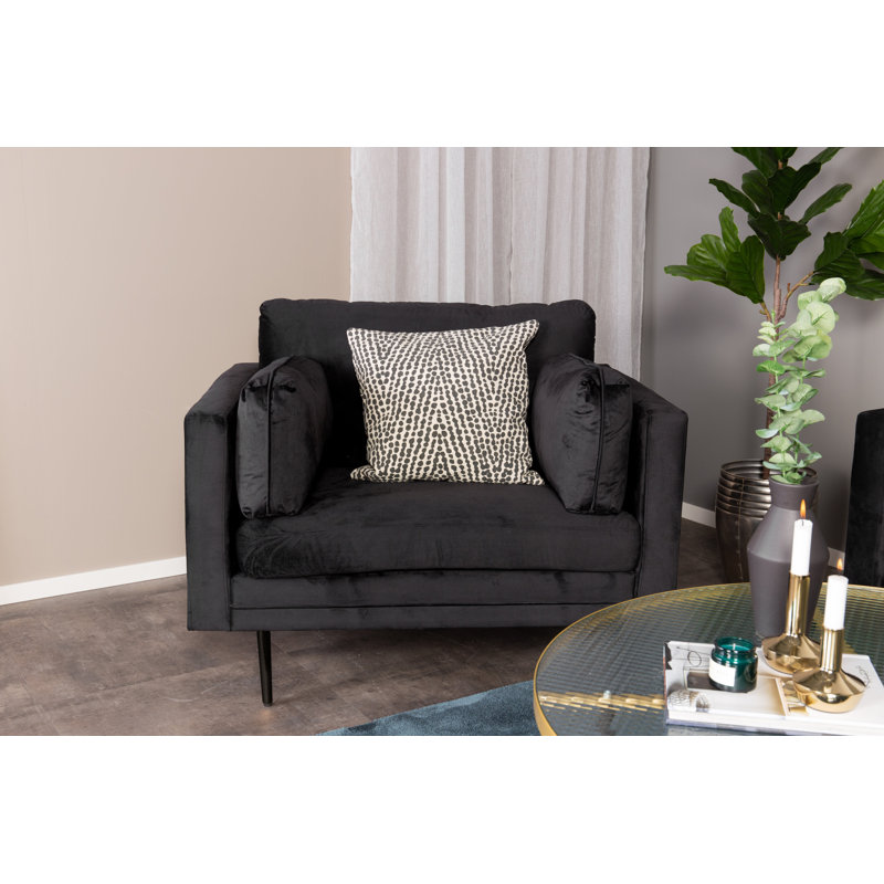 Bertwalda Upholstered Armchair, Black