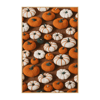 Washable Autumn Pumpkins Farm Area Rug