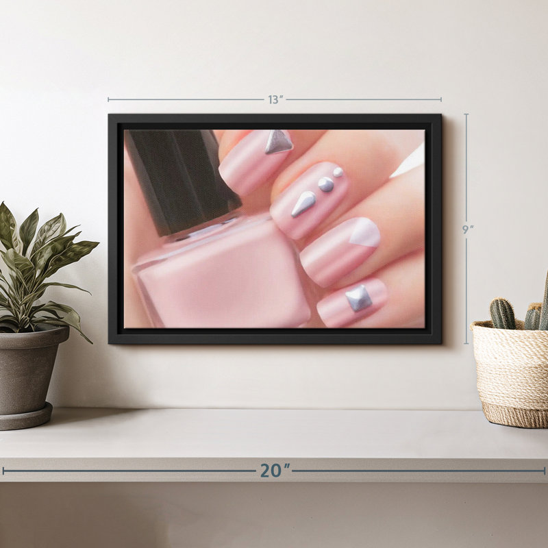 " Pretty Pink Nails Wall Art ", 9" H x 13" W