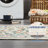 Floral Machine Washable Rug for Living Room, Non-Slip Vintage Floor Mats, Stain-Resistant Soft Faux Wool Farmhouse Indoor Carpet for Bedroom, Nursery, Dining Room-308881990