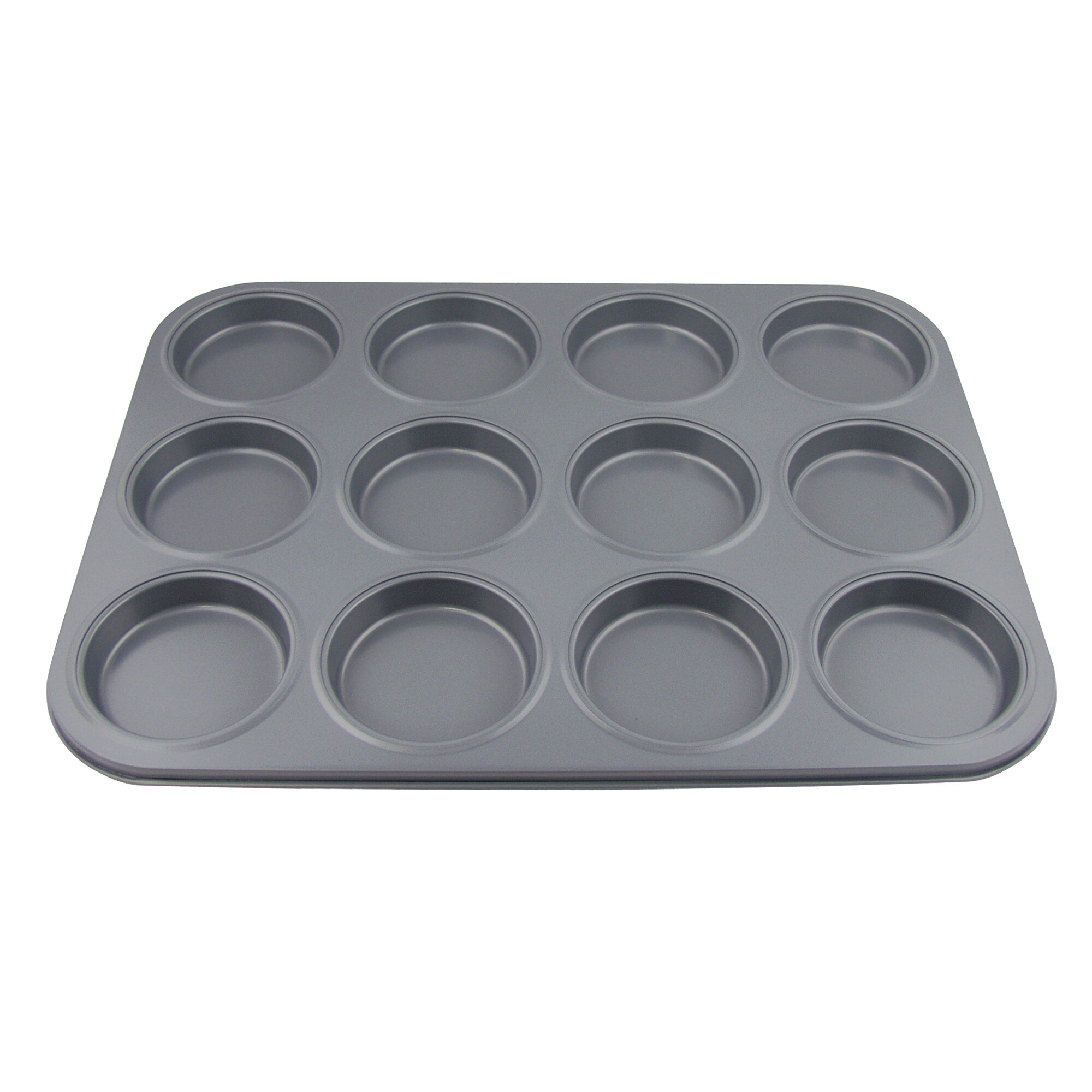 Fox Run Brands Non-Stick 6 Cup Large Shallow Muffin Pan