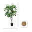 5' Hydrangea Drop-In Tree with Bamboo-Wrapped Cement Pot