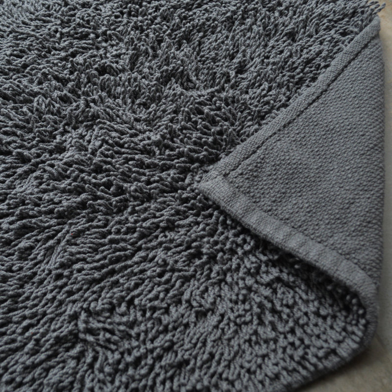 Tumble Twist Cotton Bath Mat Large, Charcoal