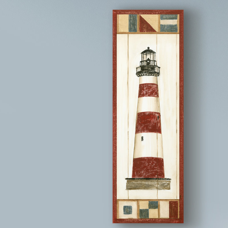 Impression sur toile tendue, "Americana Lighthouse I" par Ethan Harper, H 19 po x l 6 po x P 2 po