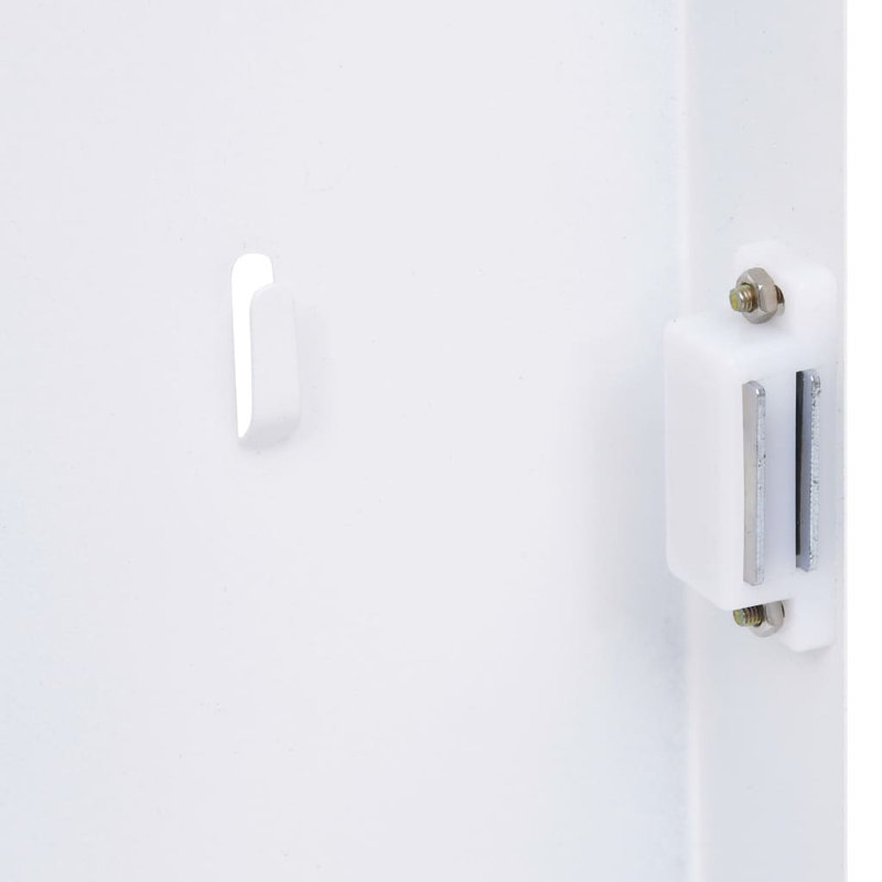 VidaXL Key Box with Magnetic Board Key Cabinet Storage Box Office, White