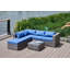 6 pièces Canapé de patio avec coussins