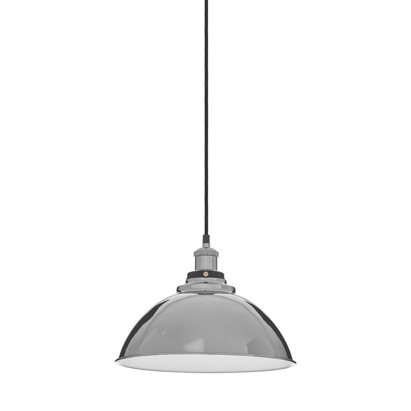 Burress 1 - Light Silver Dome Pendant