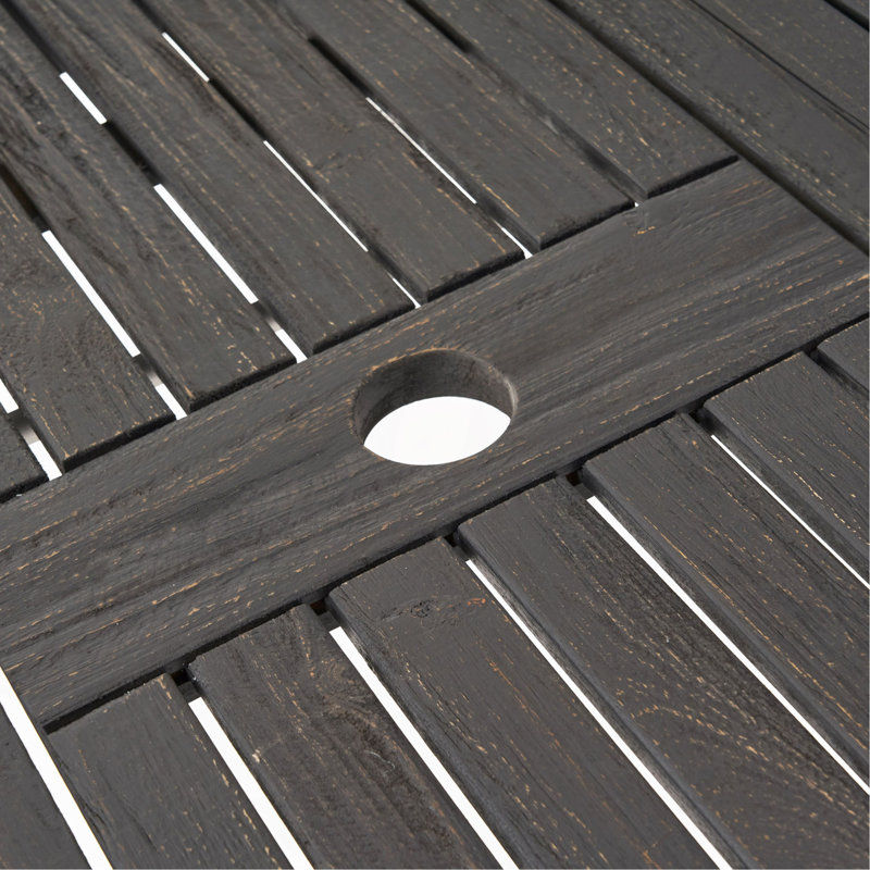 Table de salle à manger d'extérieur extensible en bois d'acacia, Gris