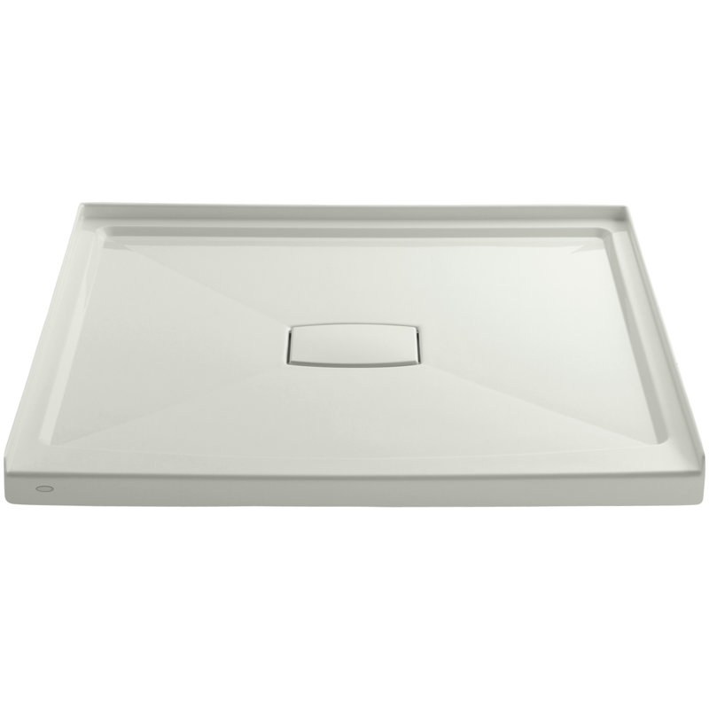 Archer 48" x 48" Single Threshold Center Drain Shower Base with Removable Cover, Dune