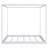 White King Canopy Bed Frame with Solid Wood Headboard and Heavy-Duty Support Legs, No Box Spring-505360664