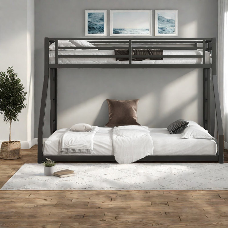 Lits superposés en métal peu encombrants pour les adolescents et les adultes, style moderne