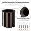 Pied de table cylindrique cannelé en métal à un seul piédestal, hauteur 28,35 po (DTL-SS106)