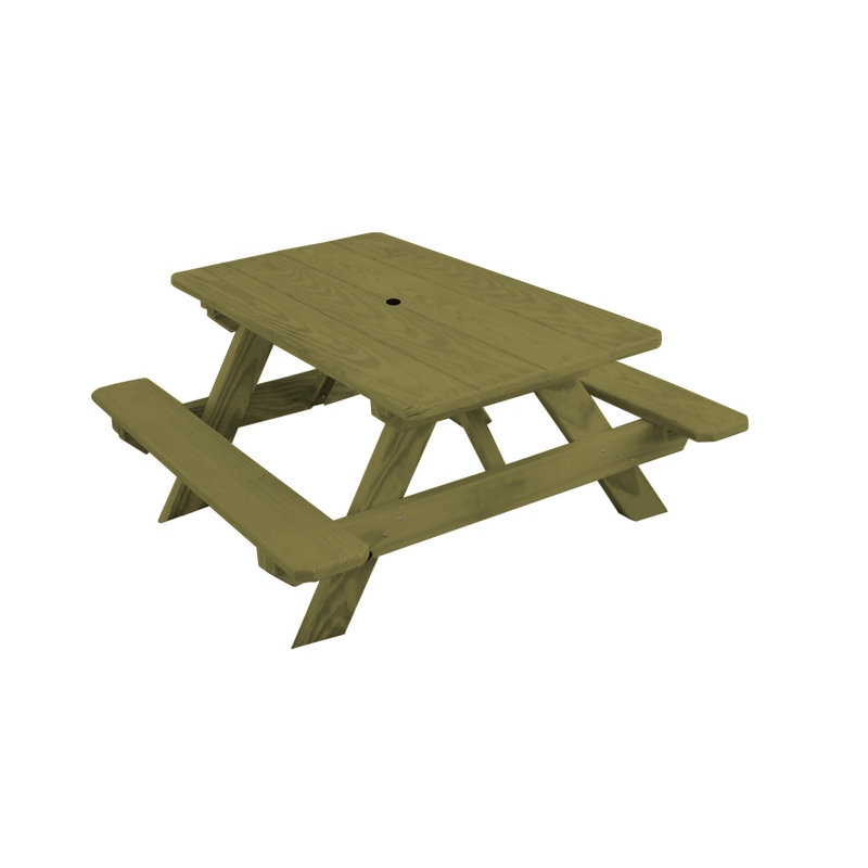 Table de pique-nique pour enfants Bianco Pine, Teinte tilleul