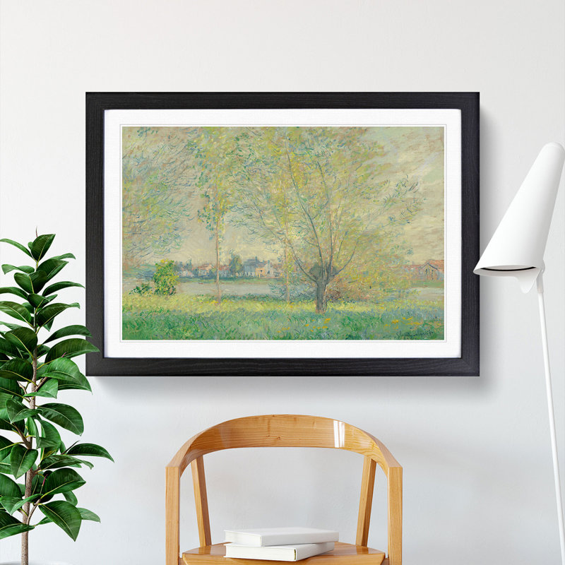 The Willows by Claude Monet - Framed Print, 48cm H x 65cm W x 2cm D, Black