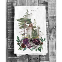 Set of 3 Connell Autumn Blessings Pinecone Country Farmhouse Kitchen Towels