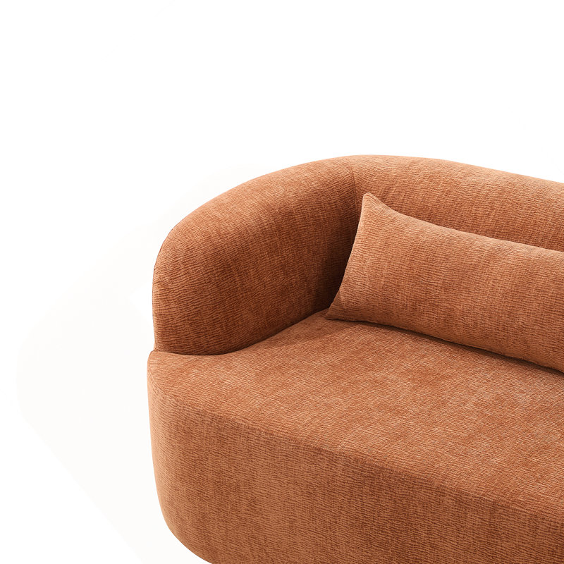 Canapé 86 po 86 po Chenille Cloud, Orange