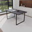 Ensembles de table de salle à manger en MDF noir moderne avec structure en métal pour la cuisine