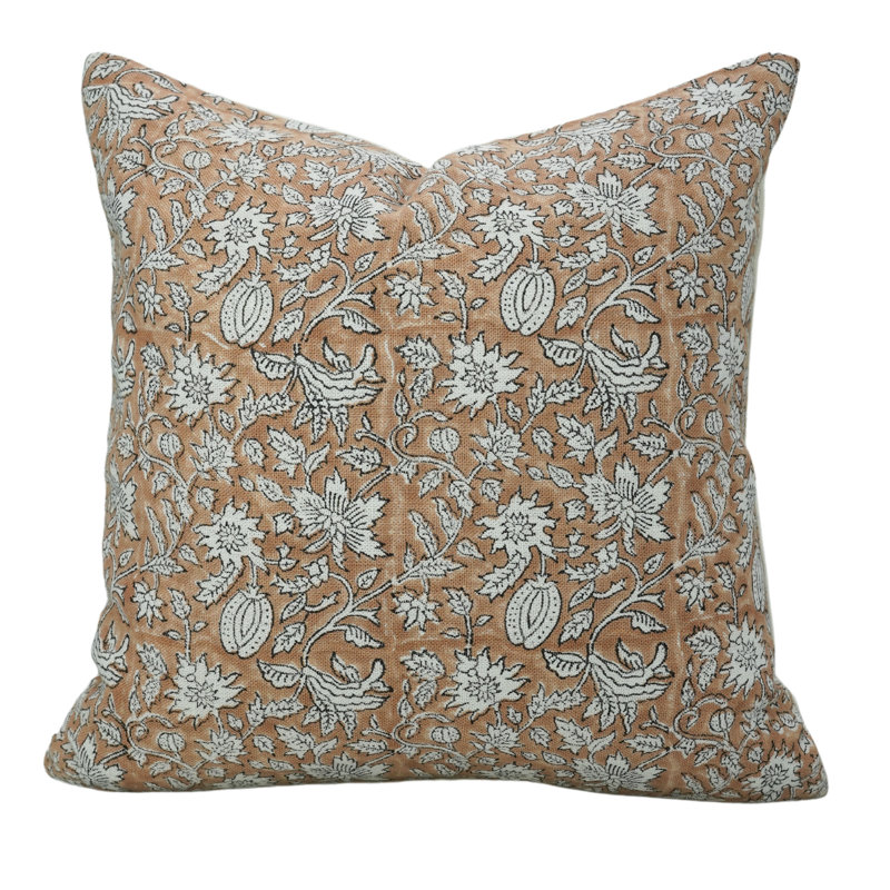 Housse pour canapé Fab Divine Floral Home Decor, blanc cassé, Manikarnika, Carré, H 18 po x l 18 po
