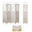 Wood Carved Folding Room Divider, 67x60'' Freestanding Privacy Screen for Home Office, Bedroom, Garden, Terrace-812725368-812029554