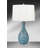 Scafati 30" Blue and White Fused Glass Table Lamp with USB Port