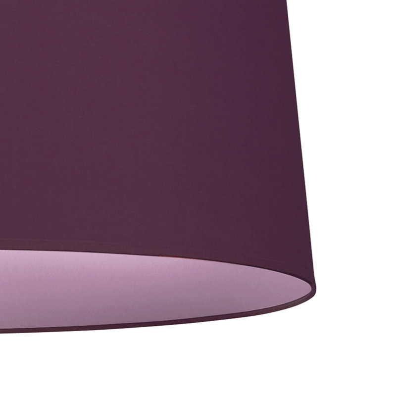 Custis 3 - Light Drum Chandelier, Greenhow Grape Fabric, Polished Nickel