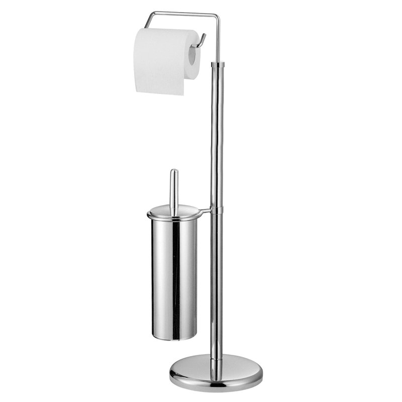 Free Standing Toilet Roll and Brush Holder