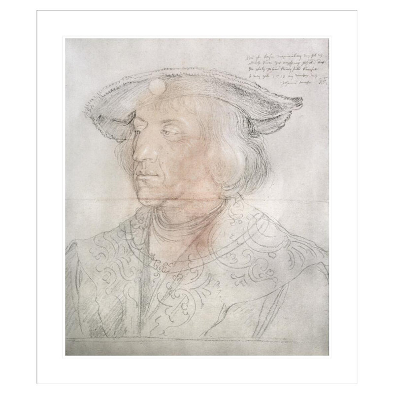 «Maximilian I Emperor of Allemagne (1459-1519)» par Albrecht Dürer, impression giclée encadrée, H 38,76 po x l 33,5 po