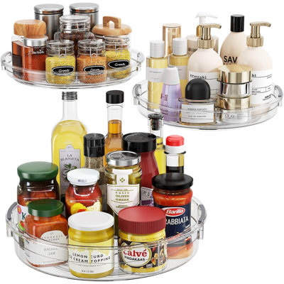 3-Piece Turntable Storage Rack