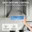 Hotte murale convertible 36 pouces 600 CFM en acier inoxydable avec DEL réglable, contrôle des mouvements-119881710-124965666
