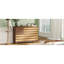 Hand - Buffet de 55 po, 2 tiroirs 3 portes, multifonctionnel pour la cuisine et les espaces de vie, console de café, tablettes réglables, protection pour les pointes, capacité de 200 livres, palette de couleurs brun jaune,