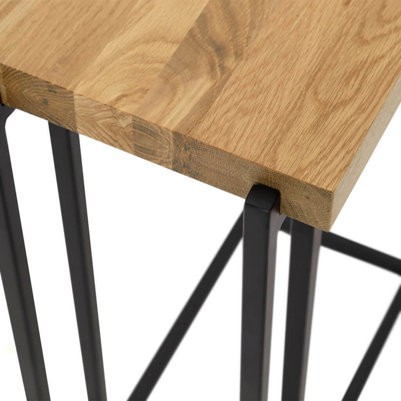 Petite table d'appoint en bois de chêne Luka