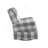 Patli Gray&White Fabric Glider Chair with Swivel