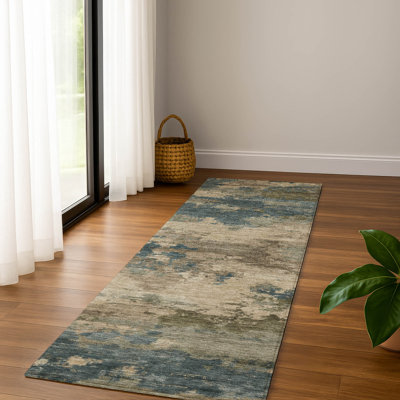 Premium Machine Washable Mayfield AMF2075 Abstract Rug