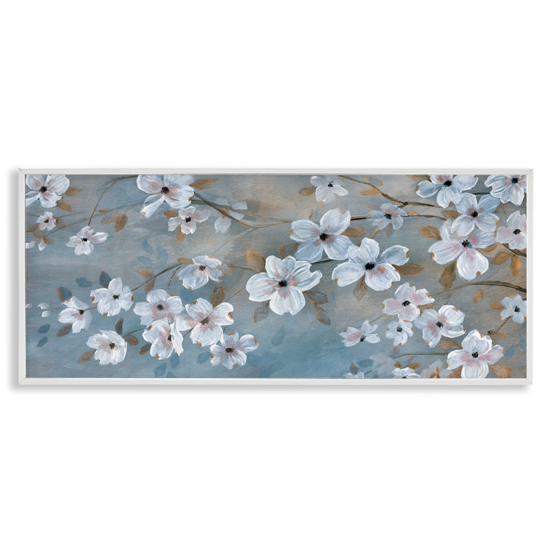  Art traditionnel de giclée encadrée gris traditionnel par Nan, H 10 po x l 24 po