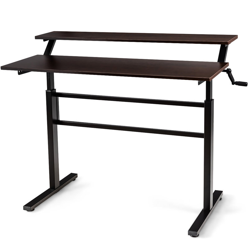 Bureau pour travailler debout à hauteur réglable, Noir