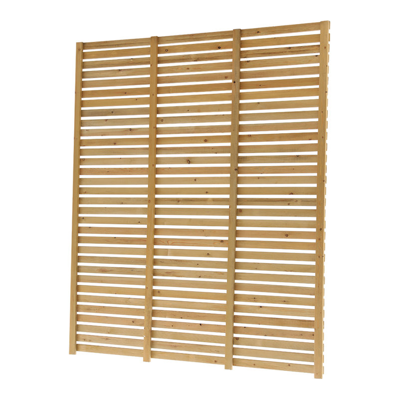 Castanon Garden Privacy Wood Fence Panels Included, 180cm H x 60cm W x 2cm D